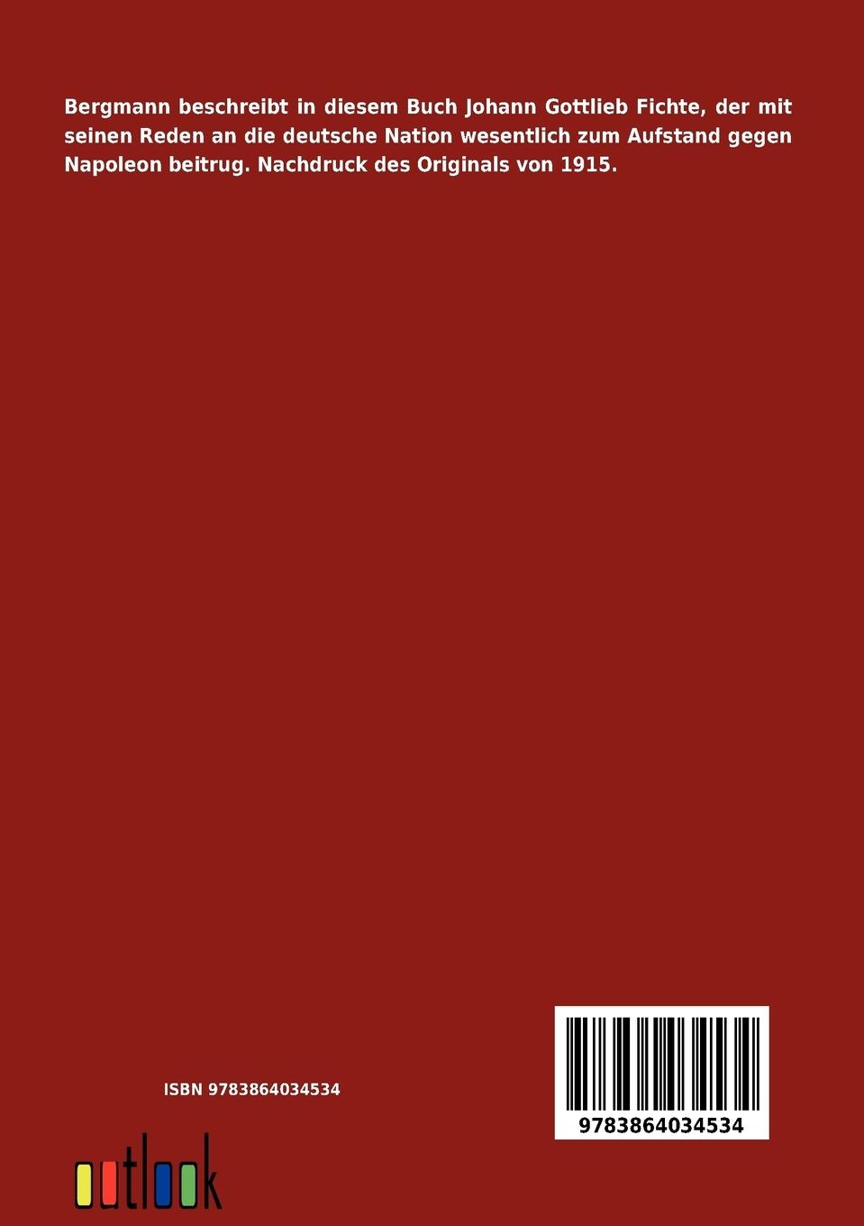 Rückseitencover Fichte, der Erzieher zum Deutschtum