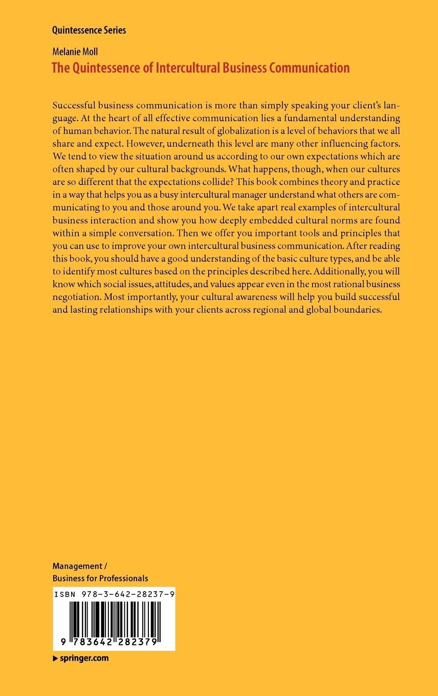 Rückseitencover The Quintessence of Intercultural Business Communication