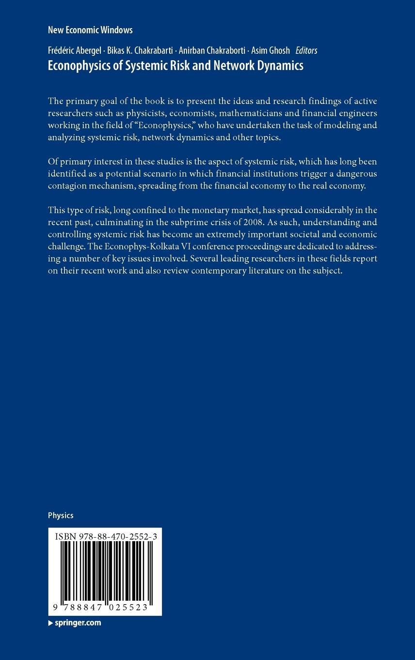 Rückseitencover Econophysics of Systemic Risk and Network Dynamics