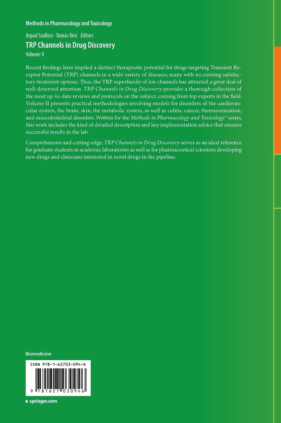 Rückseitencover TRP Channels in Drug Discovery