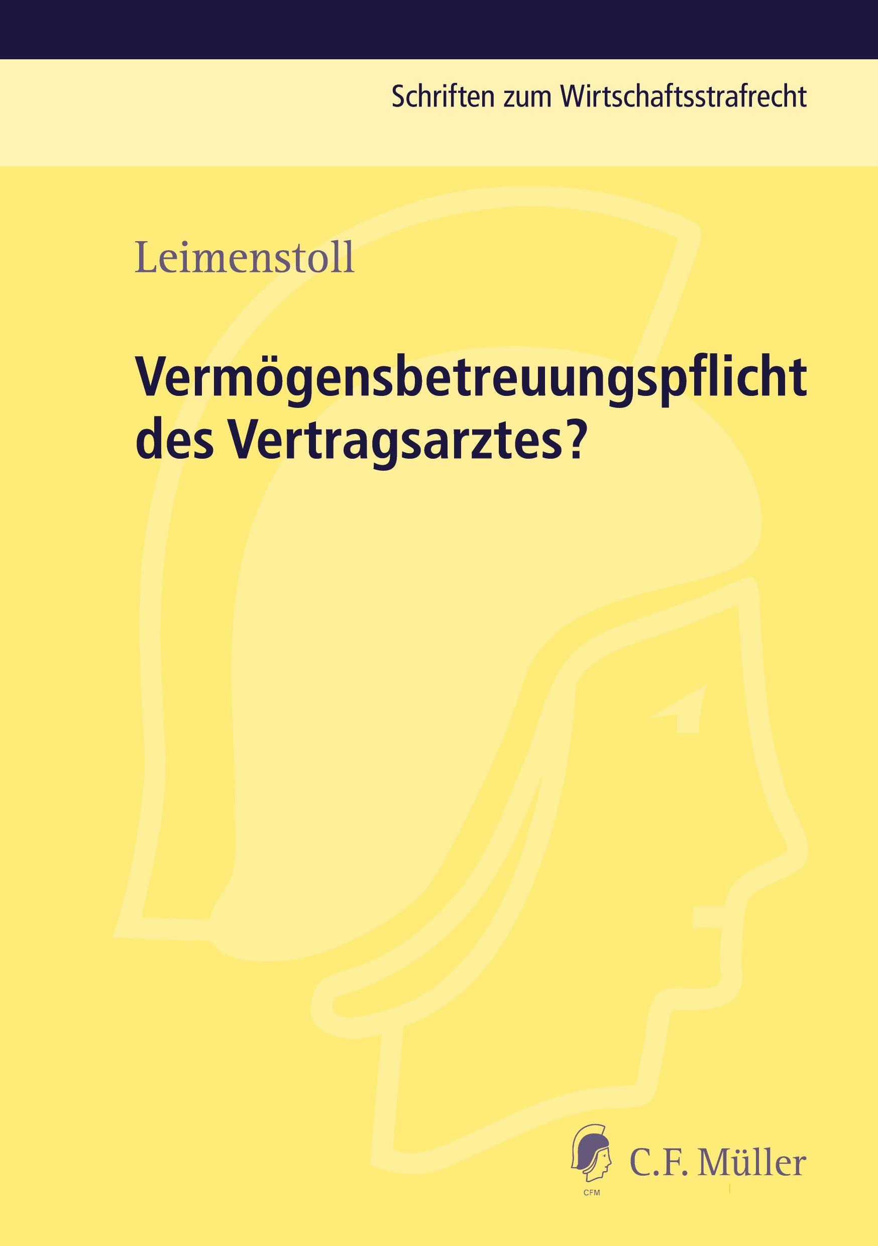 Vorderes Coverbild Vermögensbetreuungspflicht des Vertragsarztes?