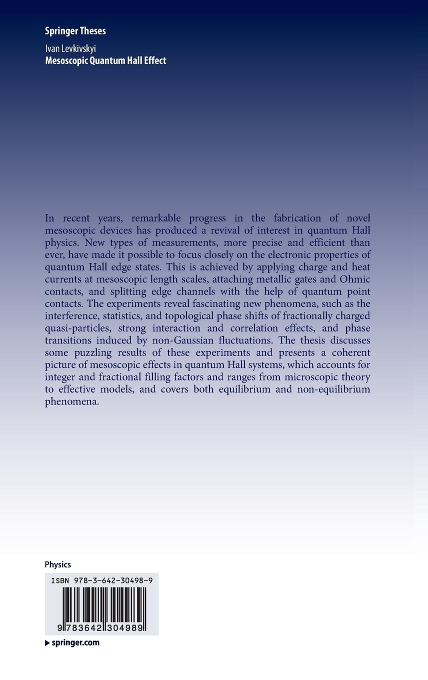 Rückseitencover Mesoscopic Quantum Hall Effect