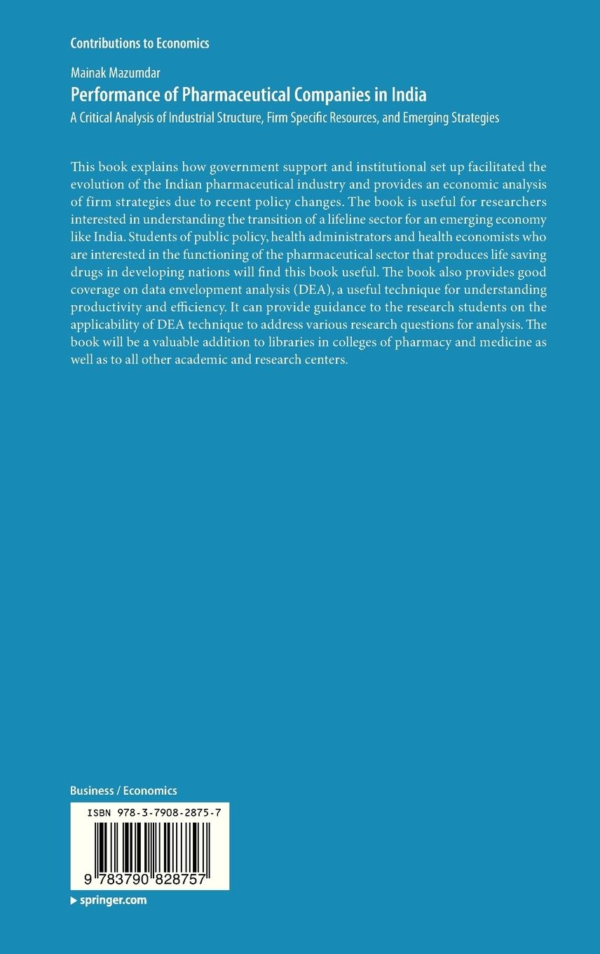 Rückseitencover Performance of Pharmaceutical Companies in India