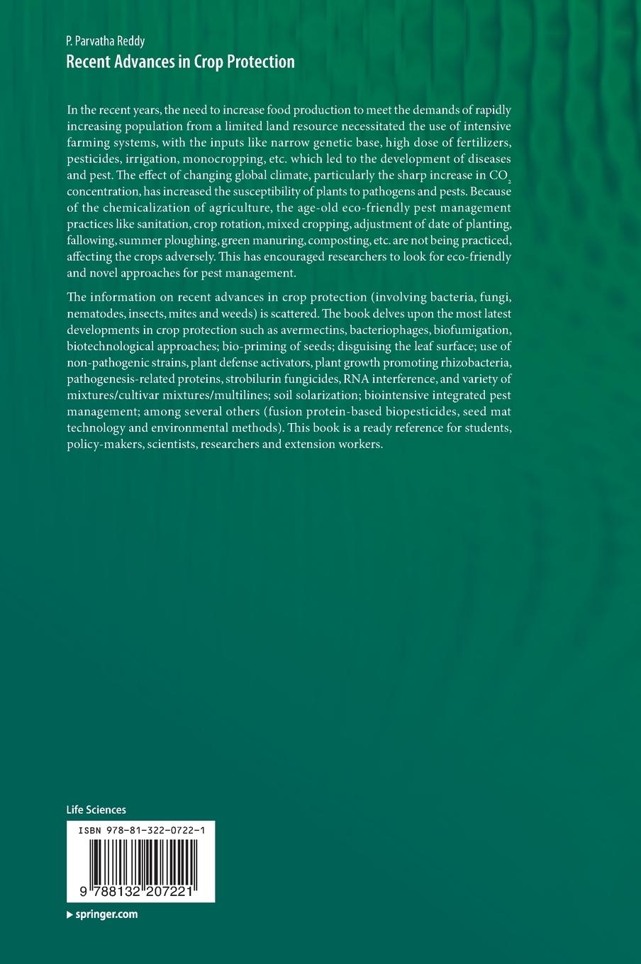 Rückseitencover Recent advances in crop protection