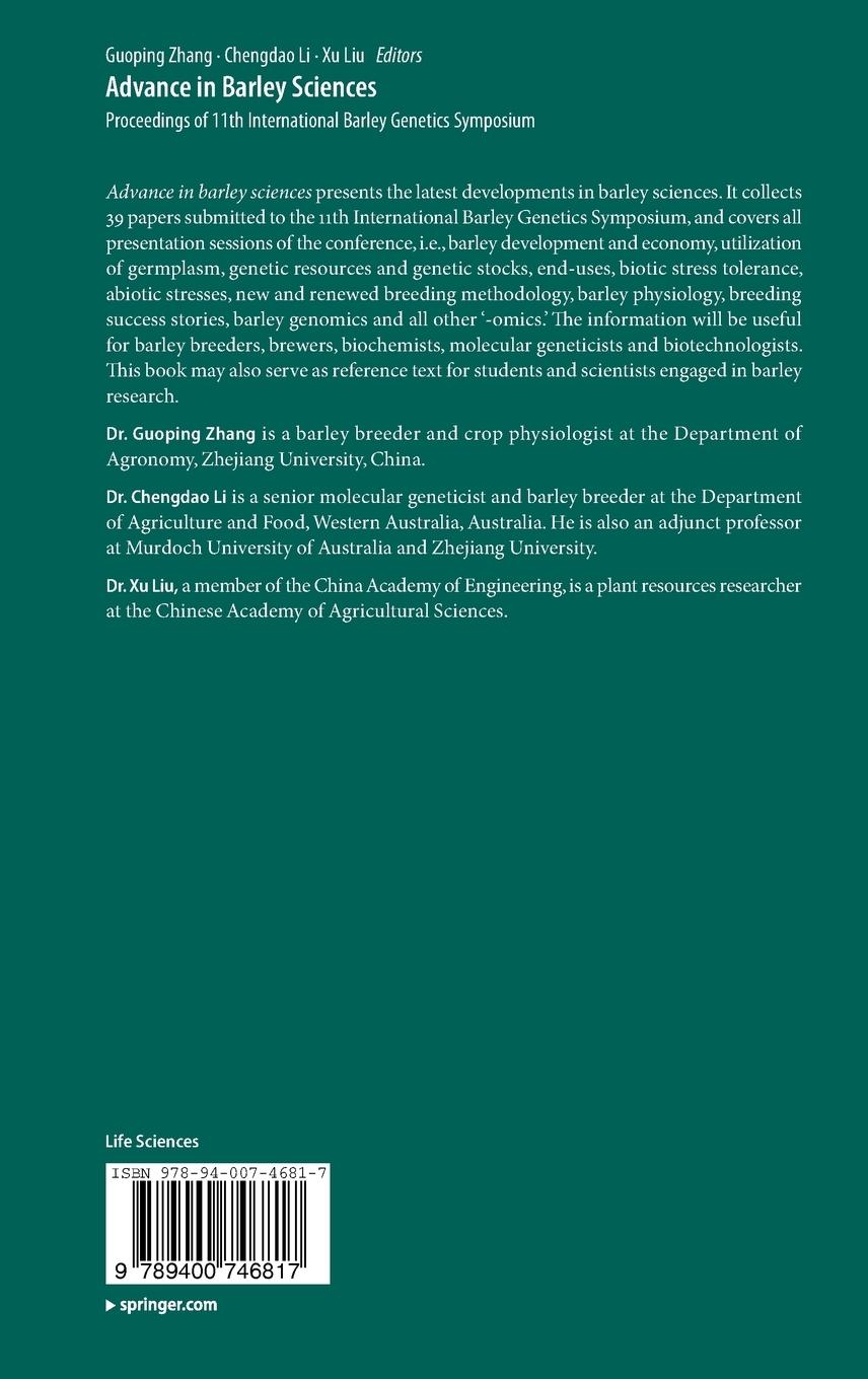 Rückseitencover Advance in Barley Sciences