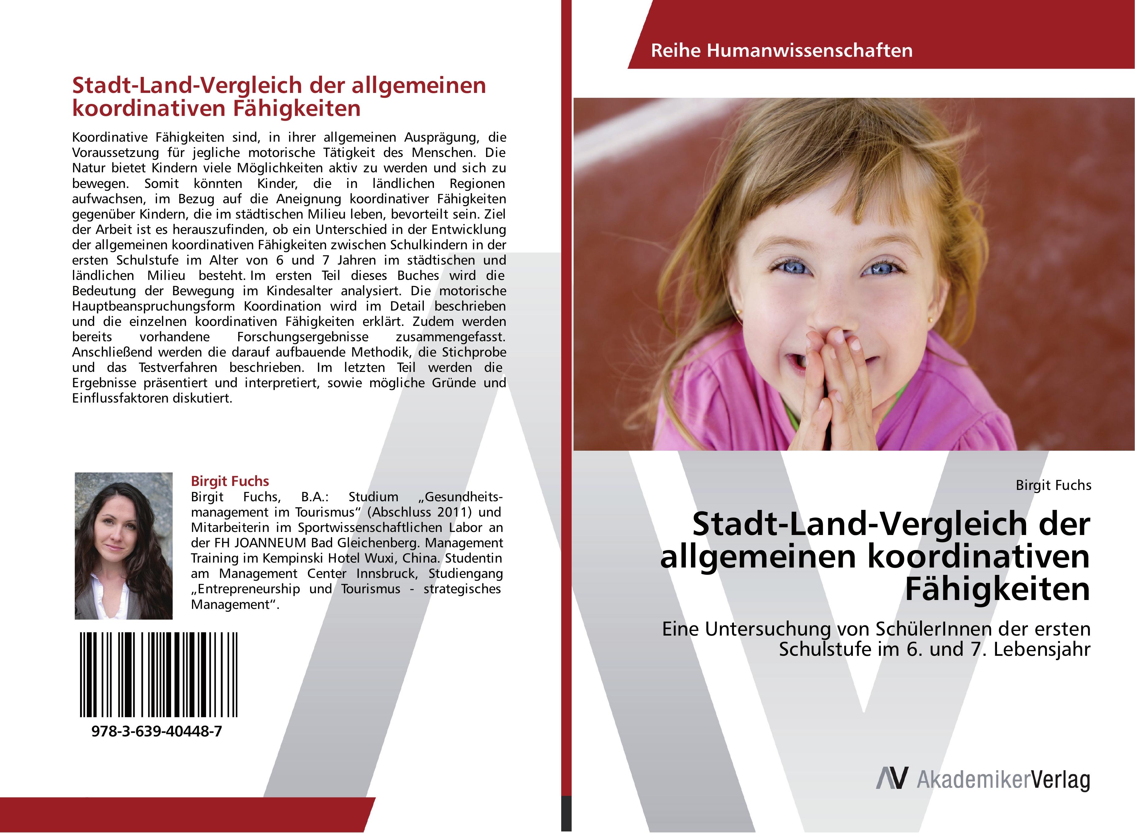 Vorderes Coverbild Stadt-Land-Vergleich der allgemeinen koordinativen Fähigkeiten