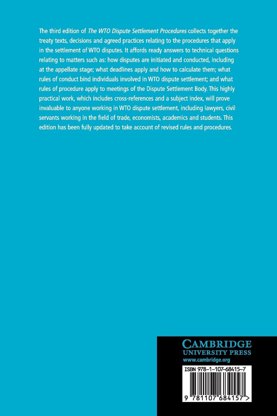 Rückseitencover The WTO Dispute Settlement Procedures