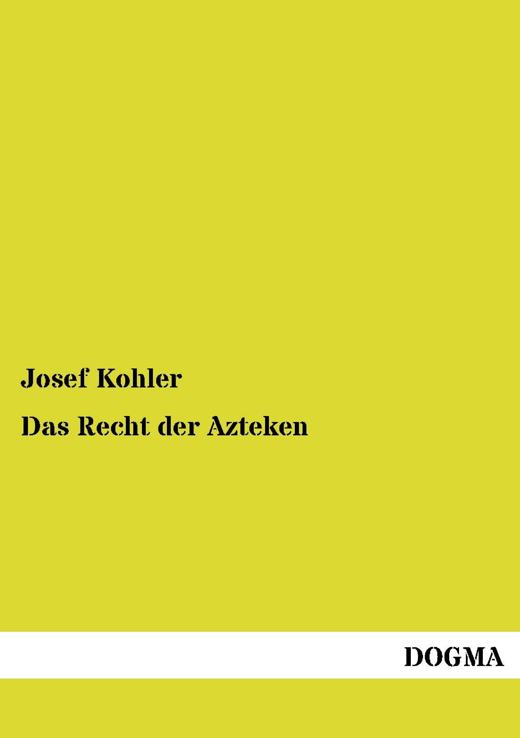 Vorderes Coverbild Das Recht der Azteken