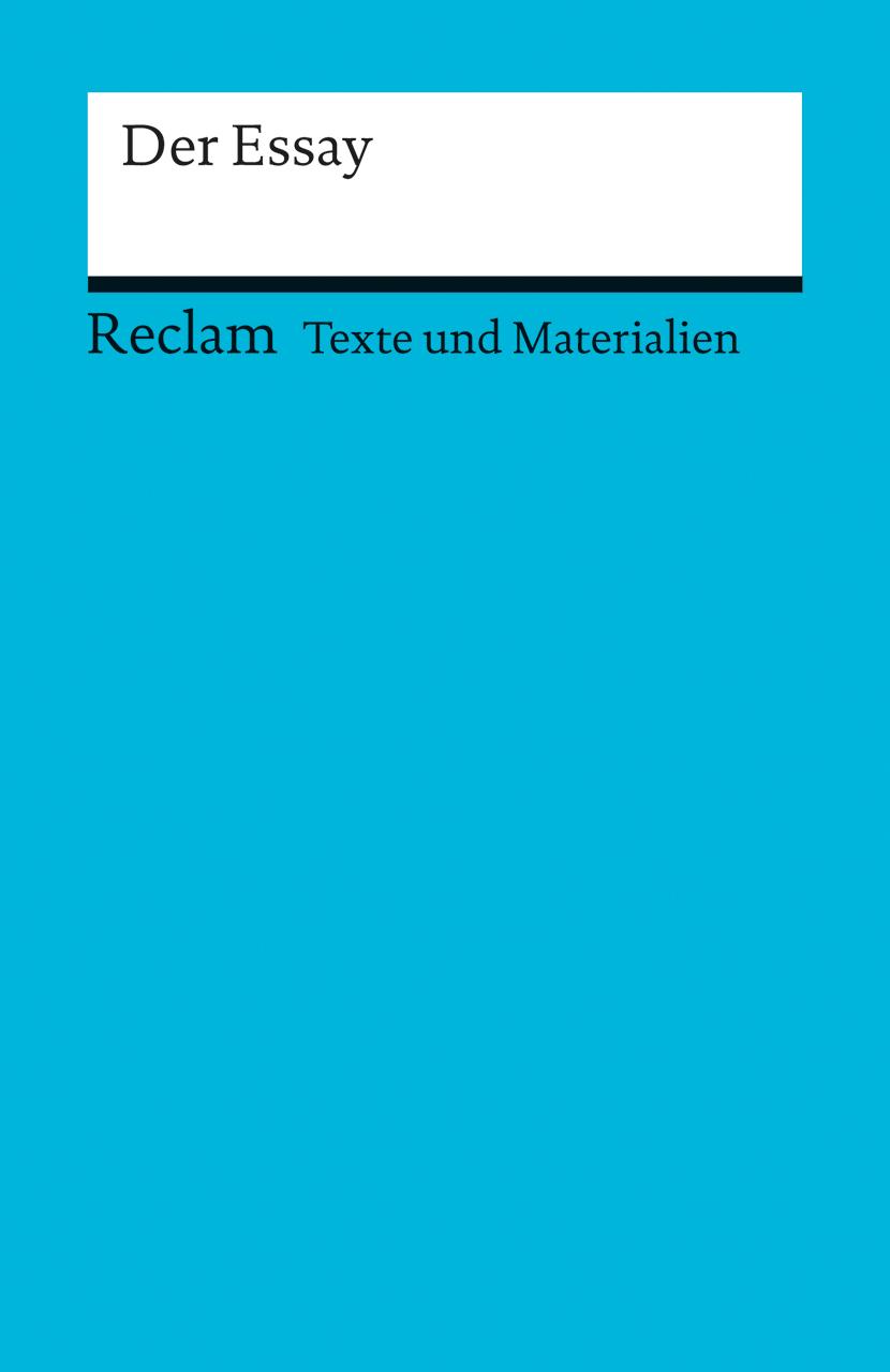 Vorderes Coverbild Der Essay