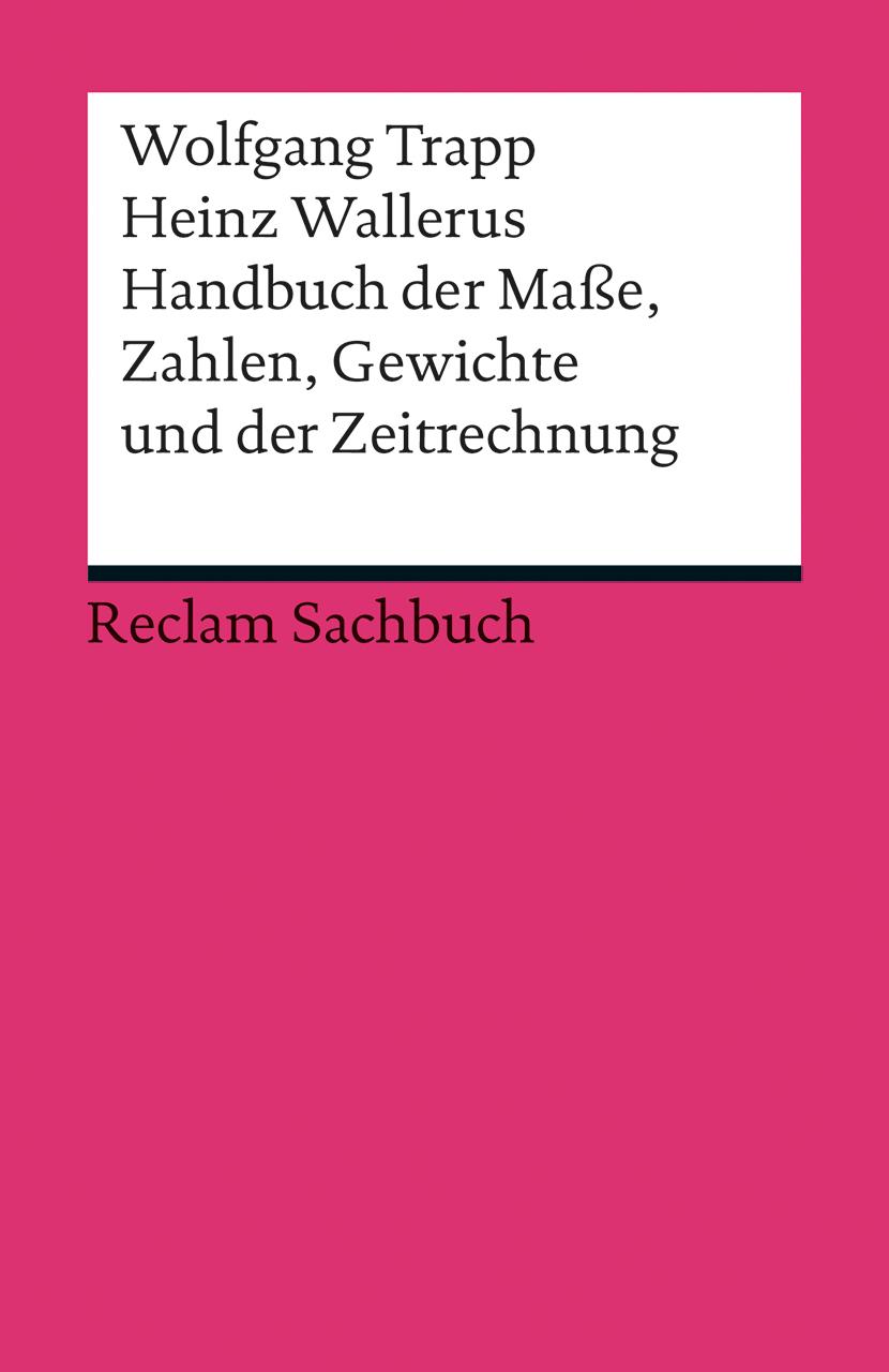 Vorderes Coverbild Handbuch der Maße, Zahlen, Gewichte und der Zeitrechnung