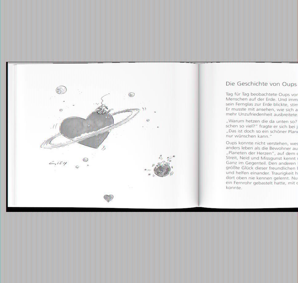 Beispielinhalt (Bild) Oups Buch - Jubiläums-Ausgabe - Oups vom Planet des Herzen