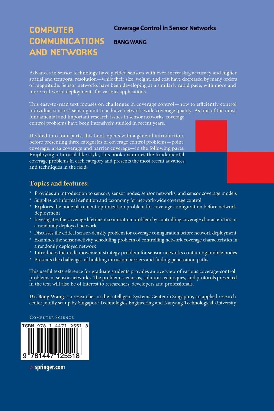 Rückseitencover Coverage Control in Sensor Networks