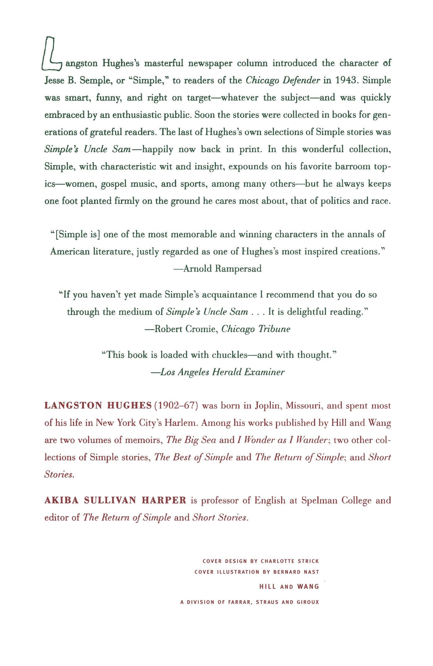 Rückseitencover Simple's Uncle Sam