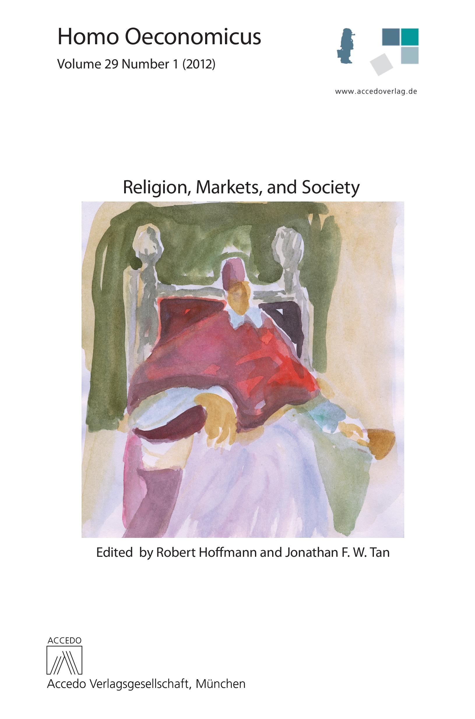Vorderes Coverbild Religion, Markets and Society