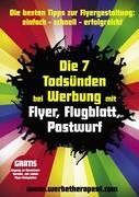 Vorderes Coverbild Die 7 Todsünden bei Werbung mit Flyer, Flugblatt, Postwurf