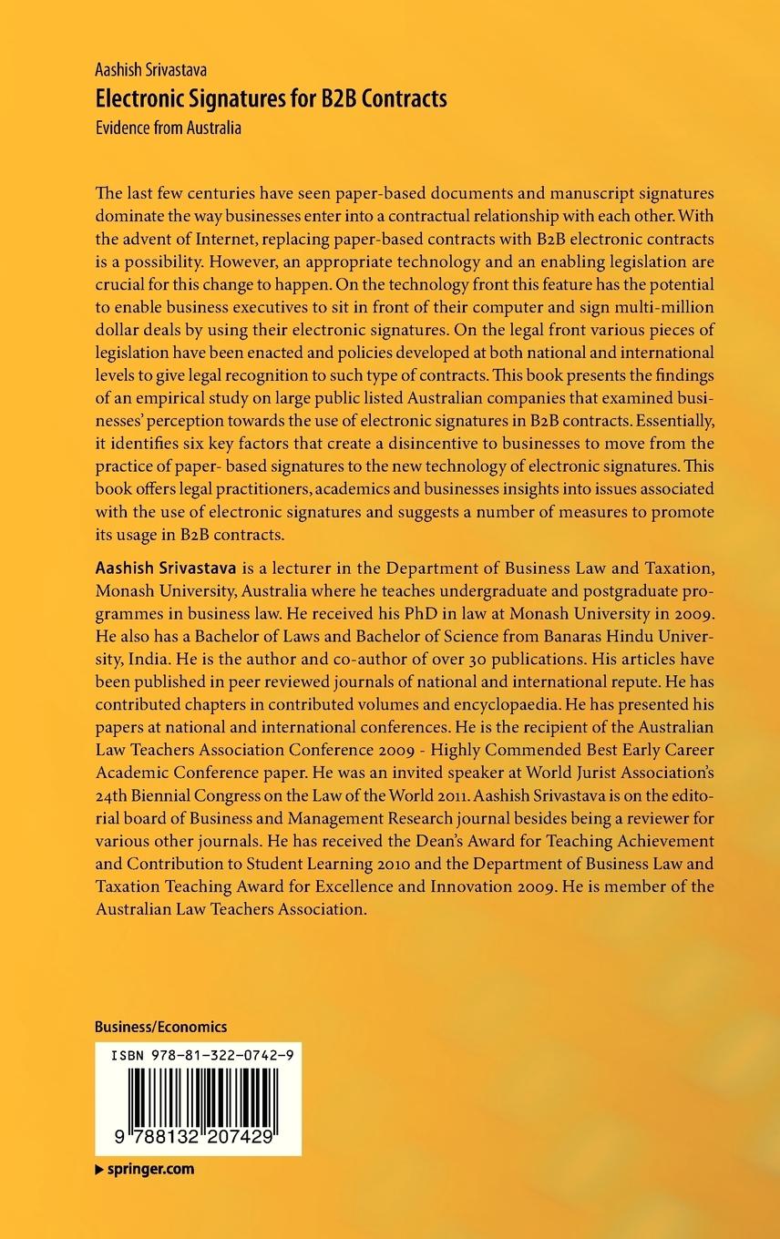 Rückseitencover Electronic Signatures for B2B Contracts