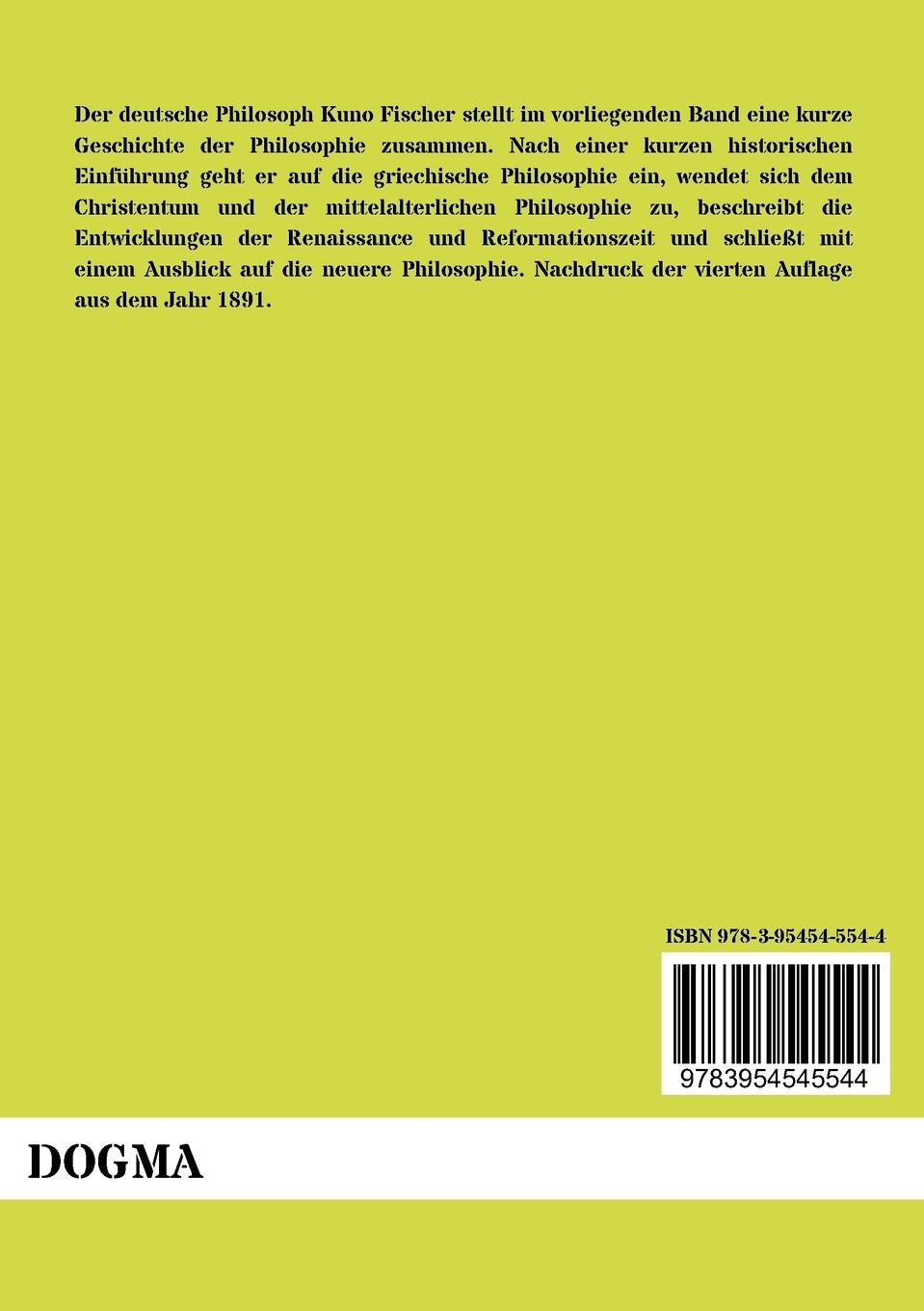 Rückseitencover Einleitung in die Geschichte der neueren Philosophie