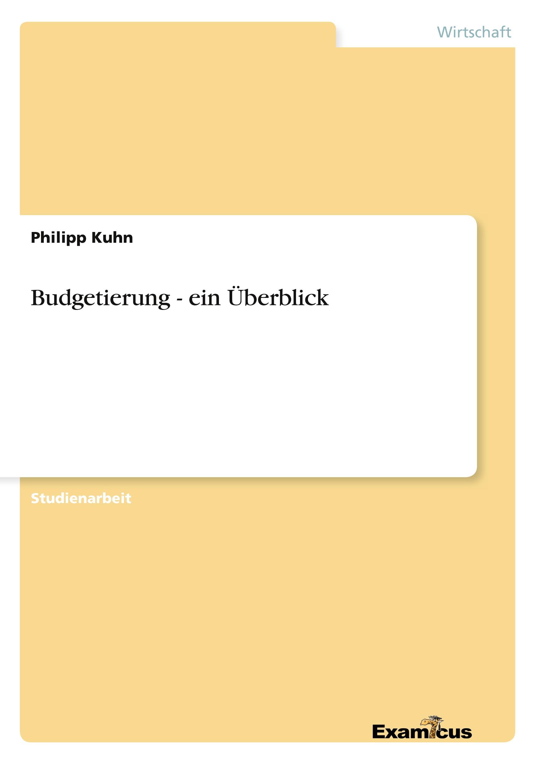 Vorderes Coverbild Budgetierung - ein Überblick