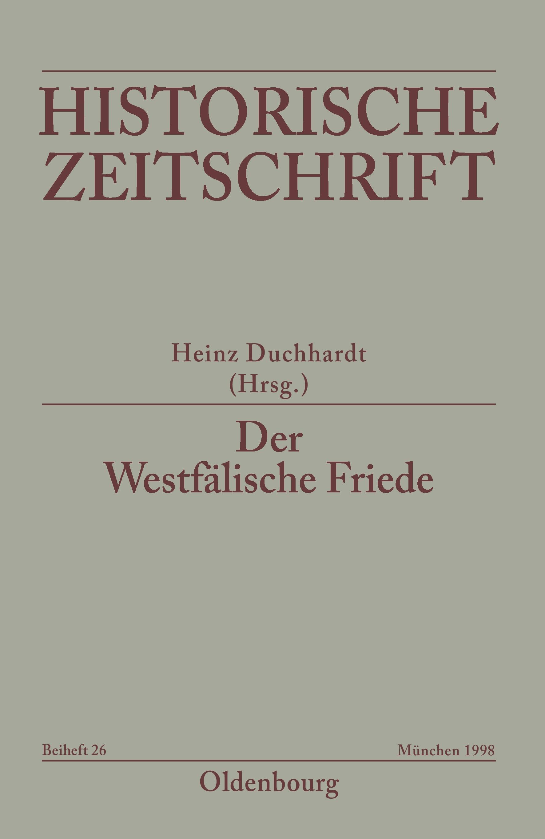 Vorderes Coverbild Der Westfälische Friede