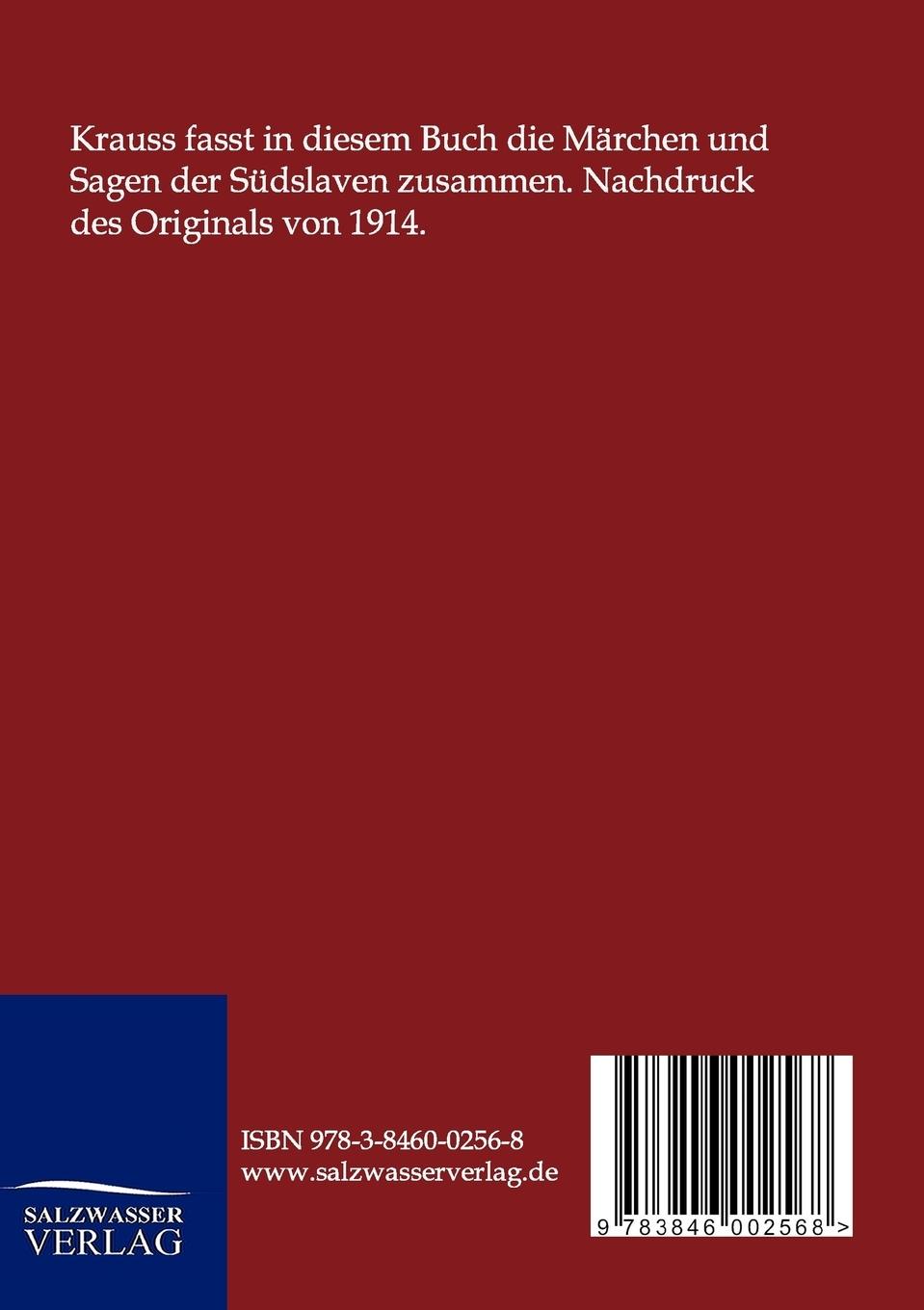 Rückseitencover Tausend Sagen und Märchen der Südslaven