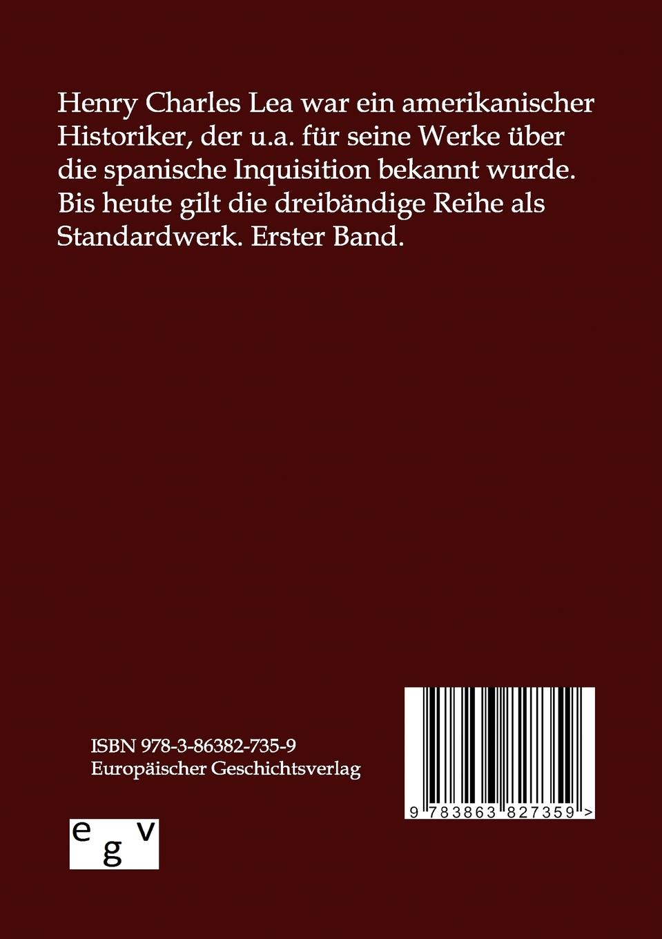 Rückseitencover Geschichte der Spanischen Inquisition