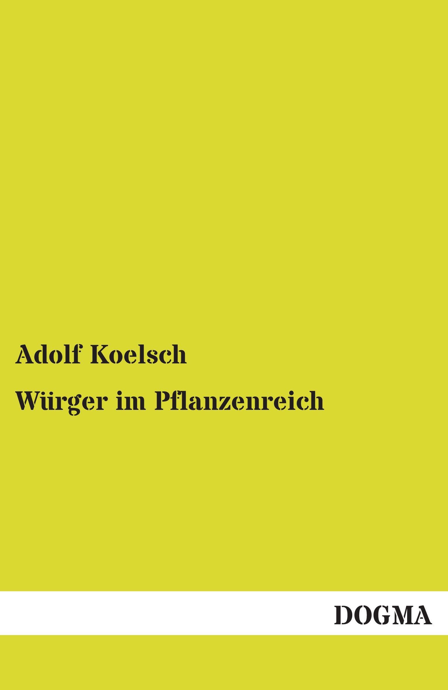 Vorderes Coverbild Würger im Pflanzenreich