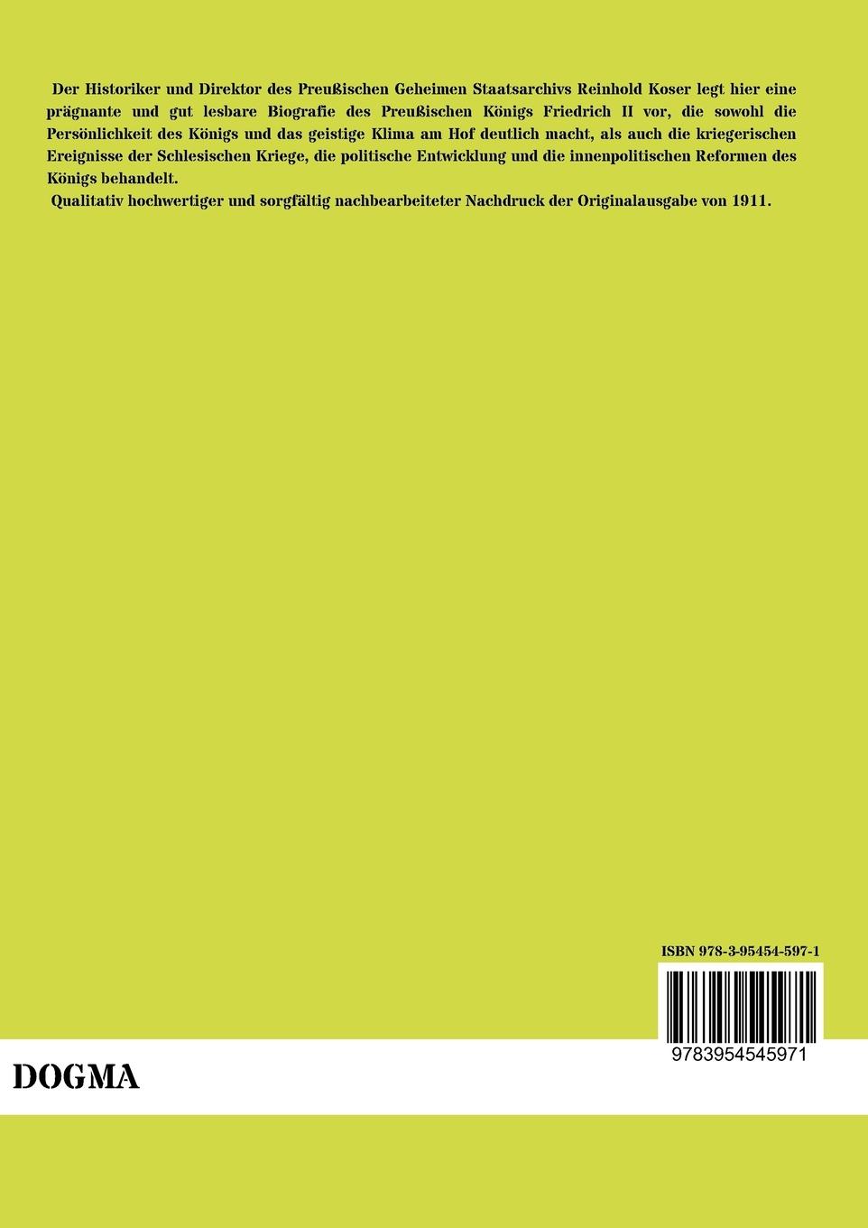 Rückseitencover Friedrich der Große