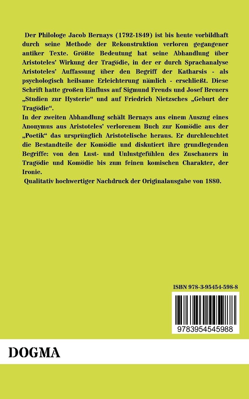 Rückseitencover Zwei Abhandlungen über die aristotelische Theorie des Drama