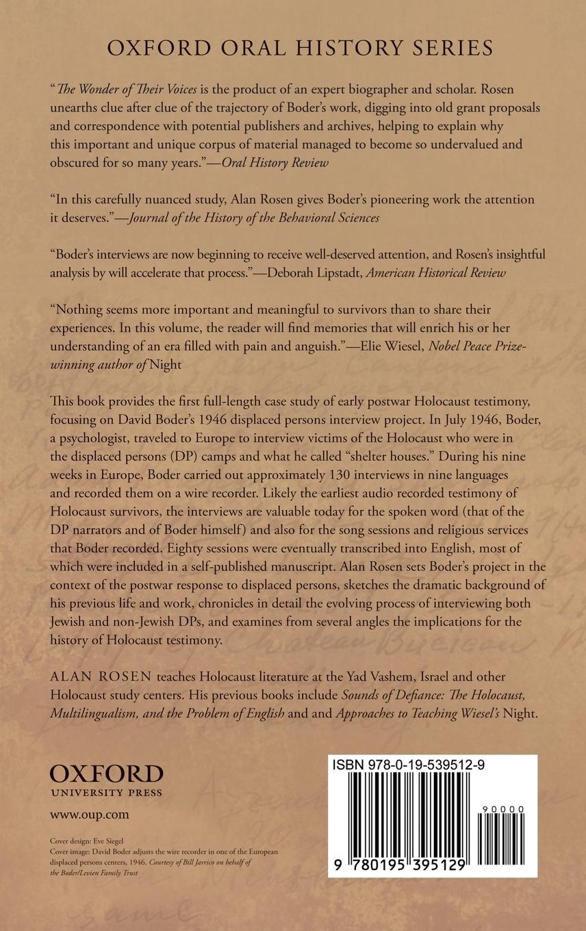 Rückseitencover The Wonder of Their Voices