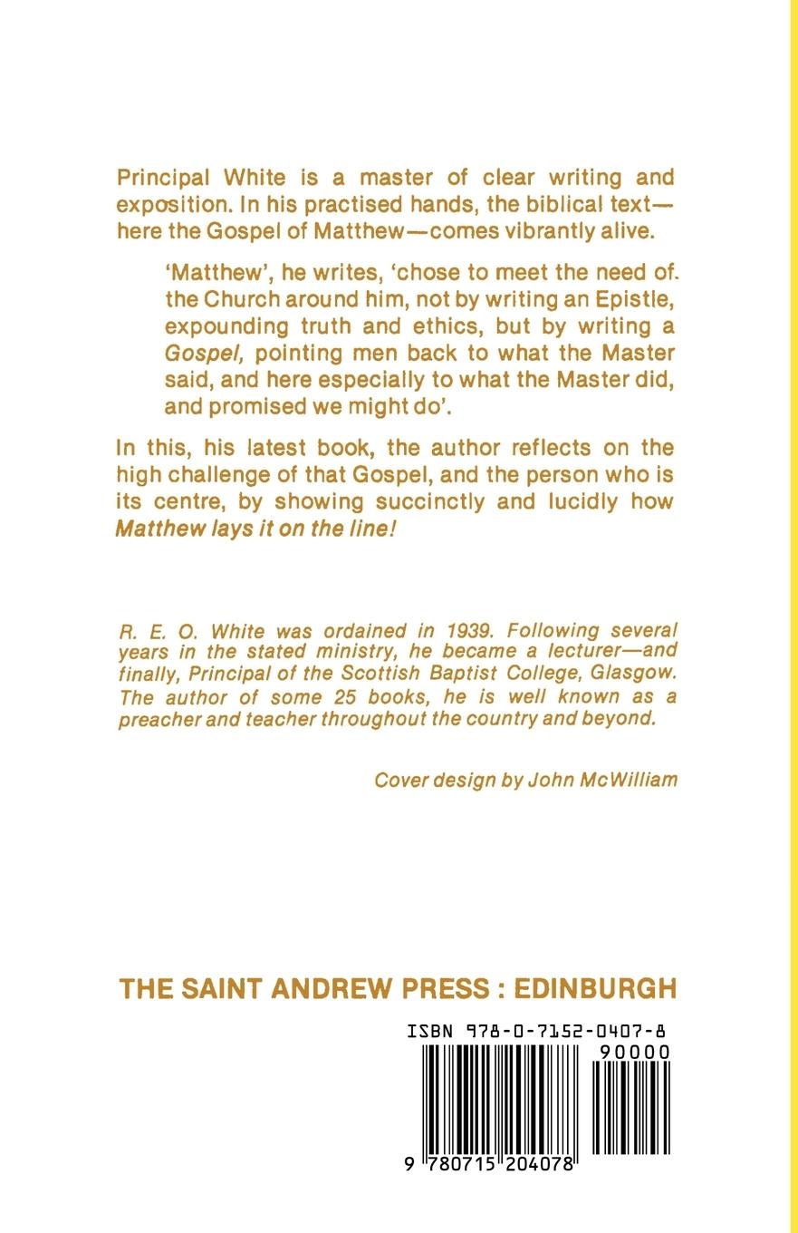 Rückseitencover Matthew Lays It on the Line!