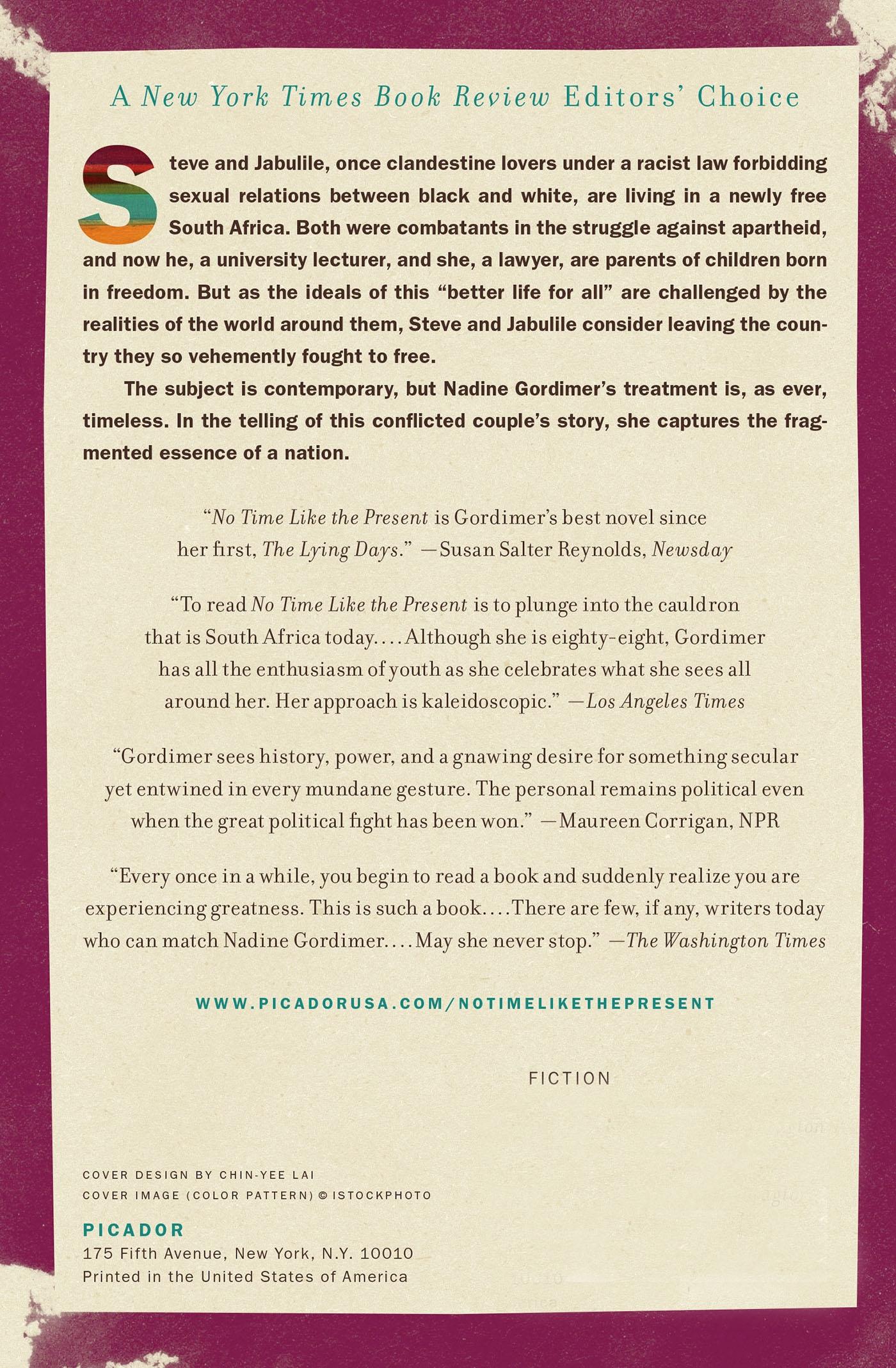 Rückseitencover No Time Like the Present