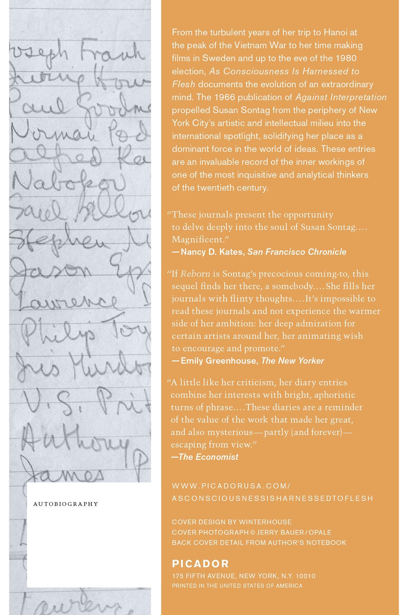 Rückseitencover As Consciousness Is Harnessed to Flesh