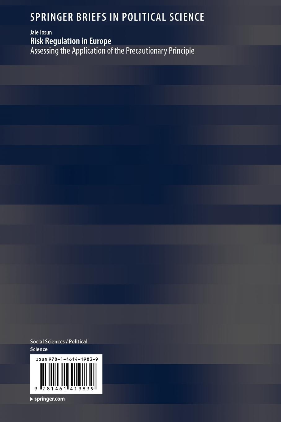 Rückseitencover Risk Regulation in Europe