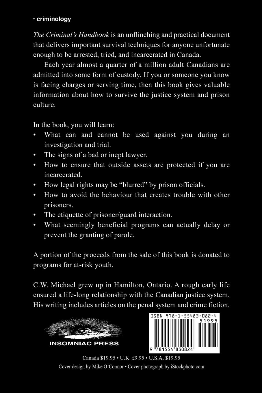 Rückseitencover The Criminal's Handbook