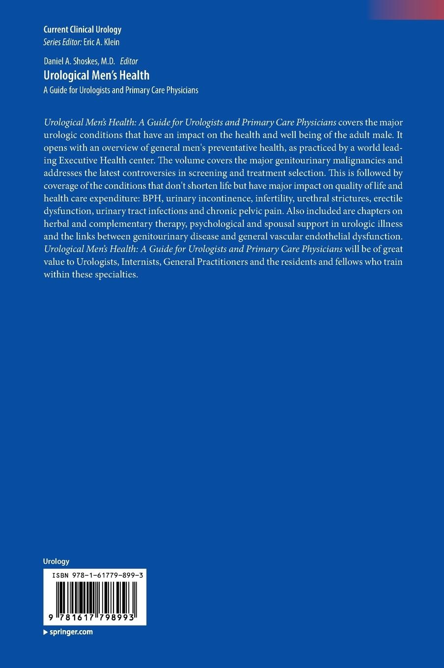 Rückseitencover Urological Men's Health