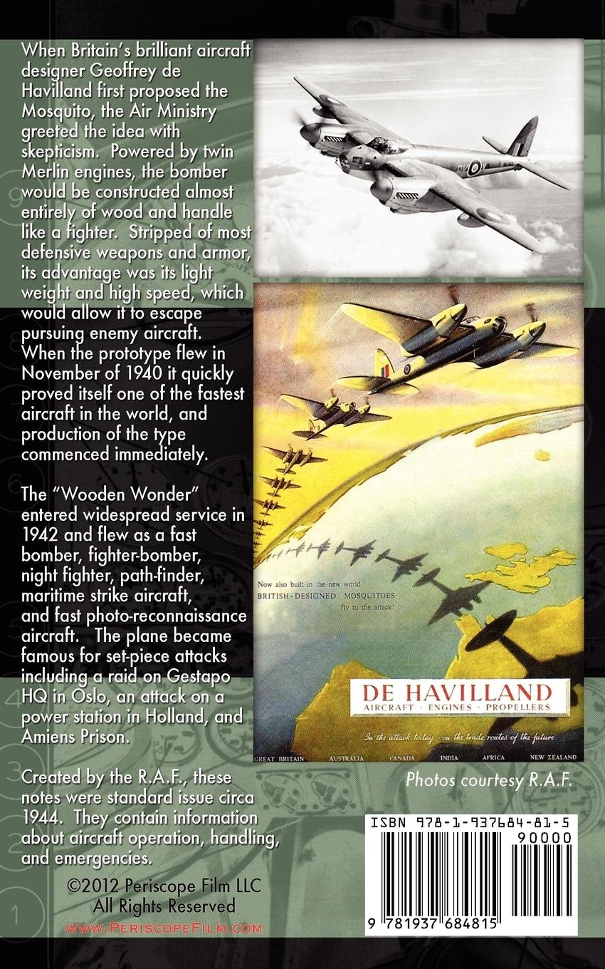 Rückseitencover Royal Air Force Pilot's Notes for Mosquito Marks FII and NFXII