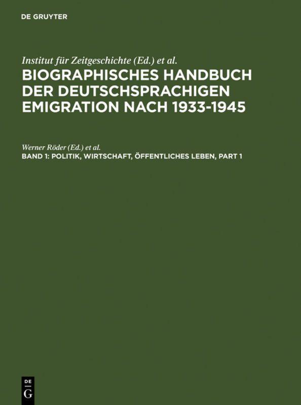 Vorderes Coverbild Politik, Wirtschaft, Öffentliches Leben.