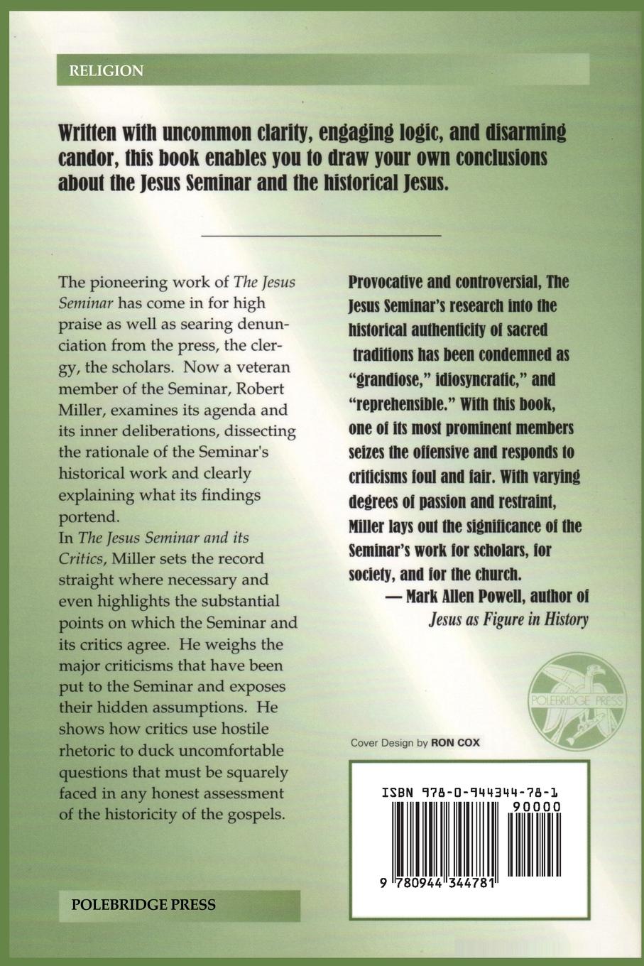 Rückseitencover The Jesus Seminar and Its Critics