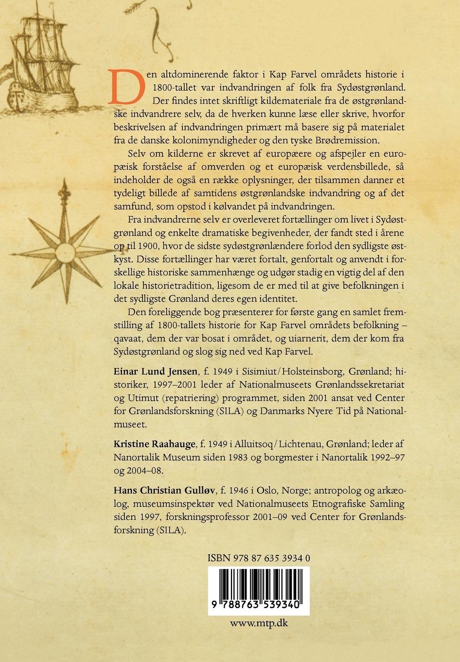 Rückseitencover Kulturmøder ved Kap Farvel