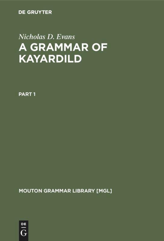 Vorderes Coverbild A Grammar of Kayardild