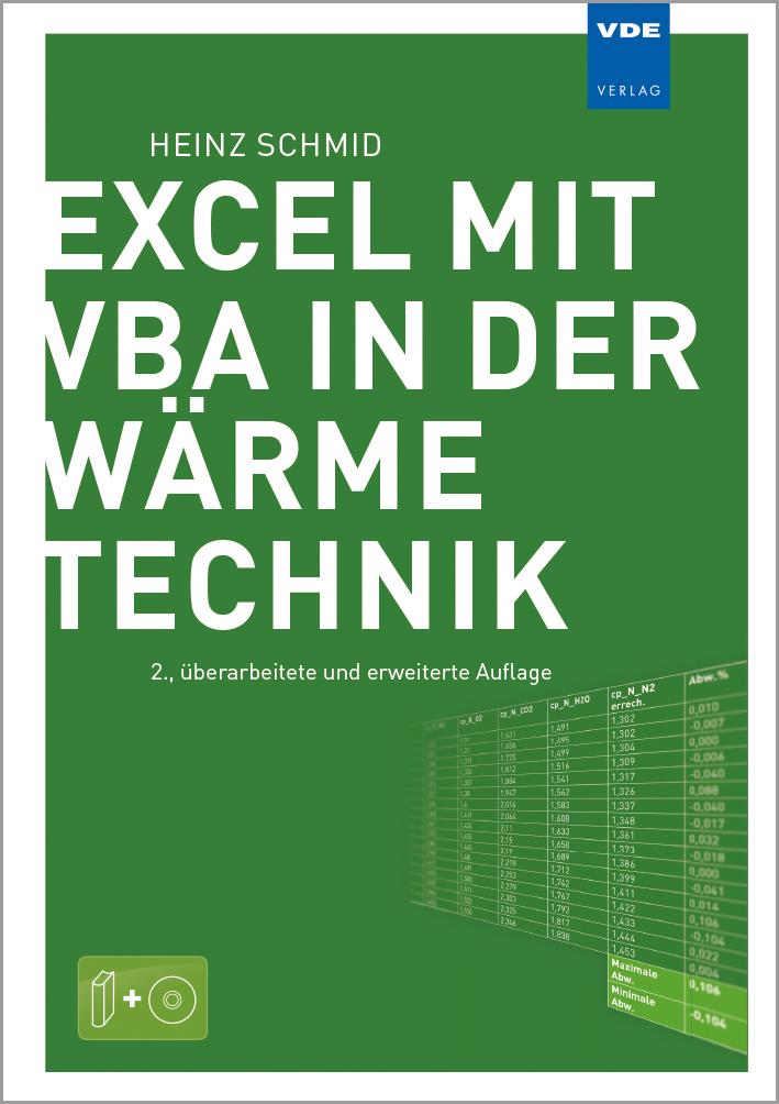 Beispielinhalt (Bild) Excel mit VBA in der Wärmetechnik