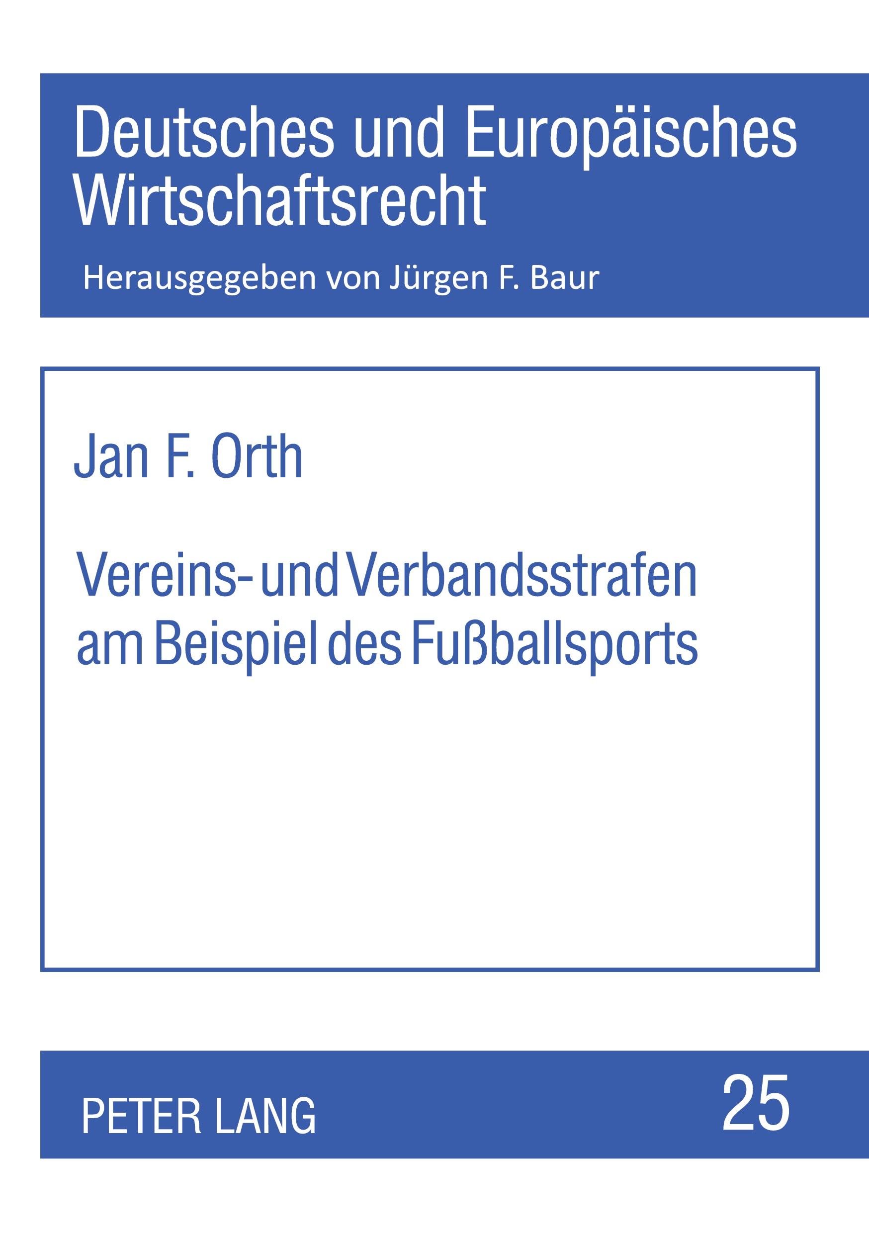 Vorderes Coverbild Vereins- und Verbandsstrafen am Beispiel des Fußballsports