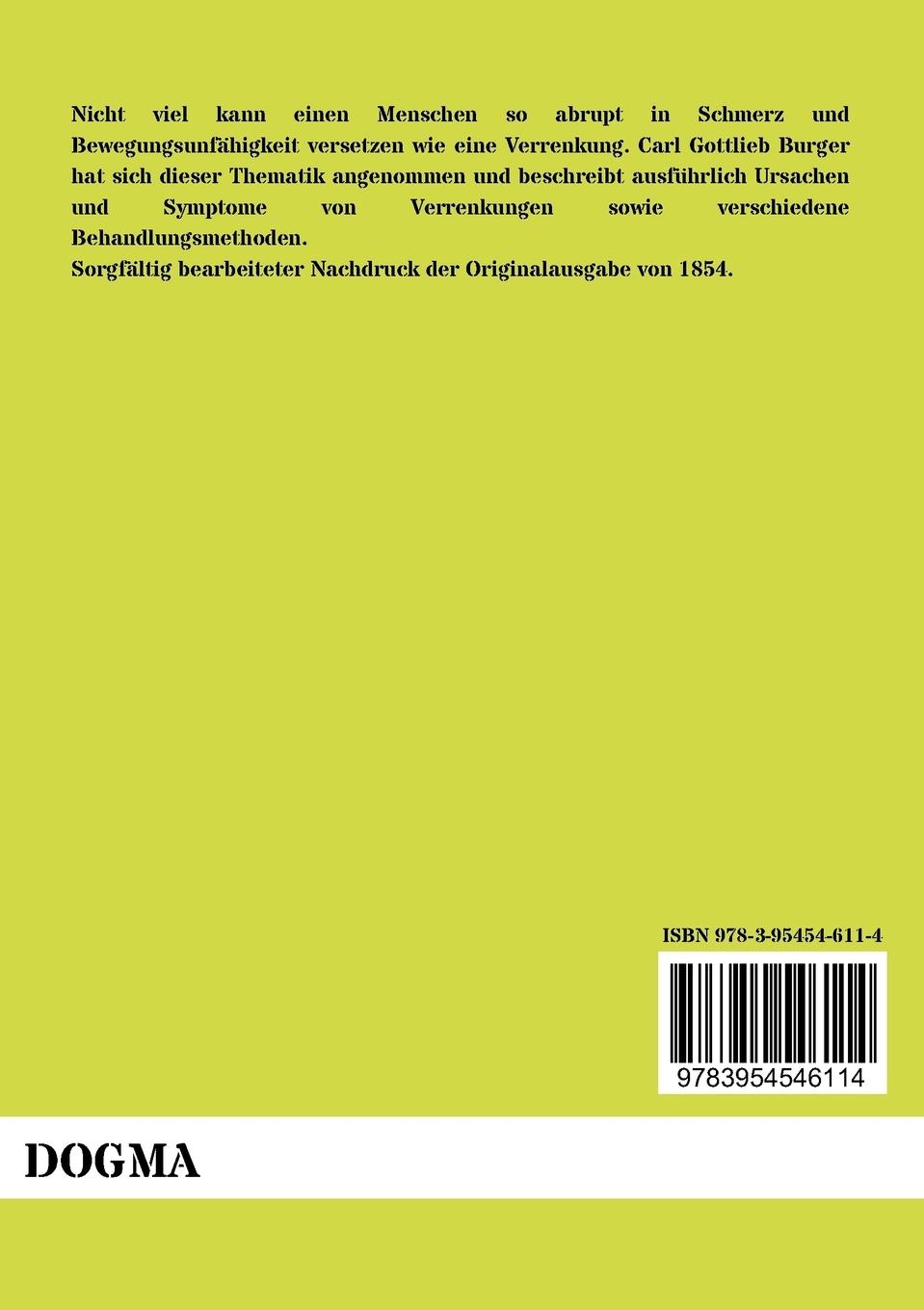 Rückseitencover Die Verrenkungen der Knochen