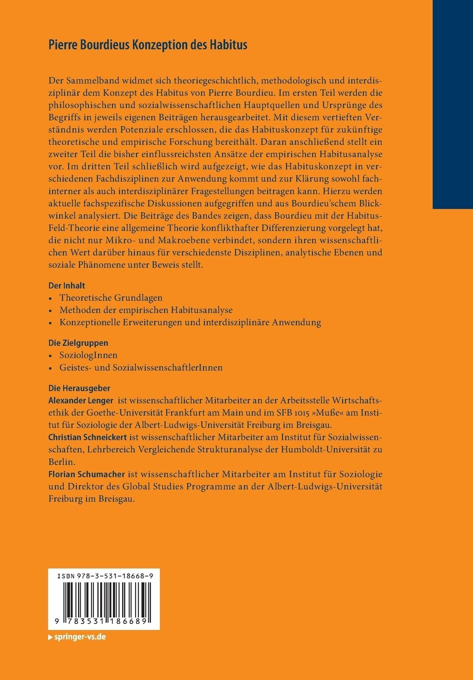 Rückseitencover Pierre Bourdieus Konzeption des Habitus
