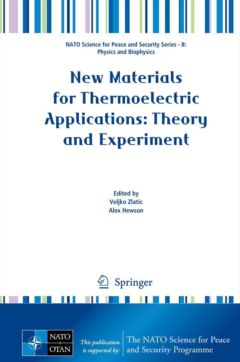 Vorderes Coverbild New Materials for Thermoelectric Applications: Theory and Experiment