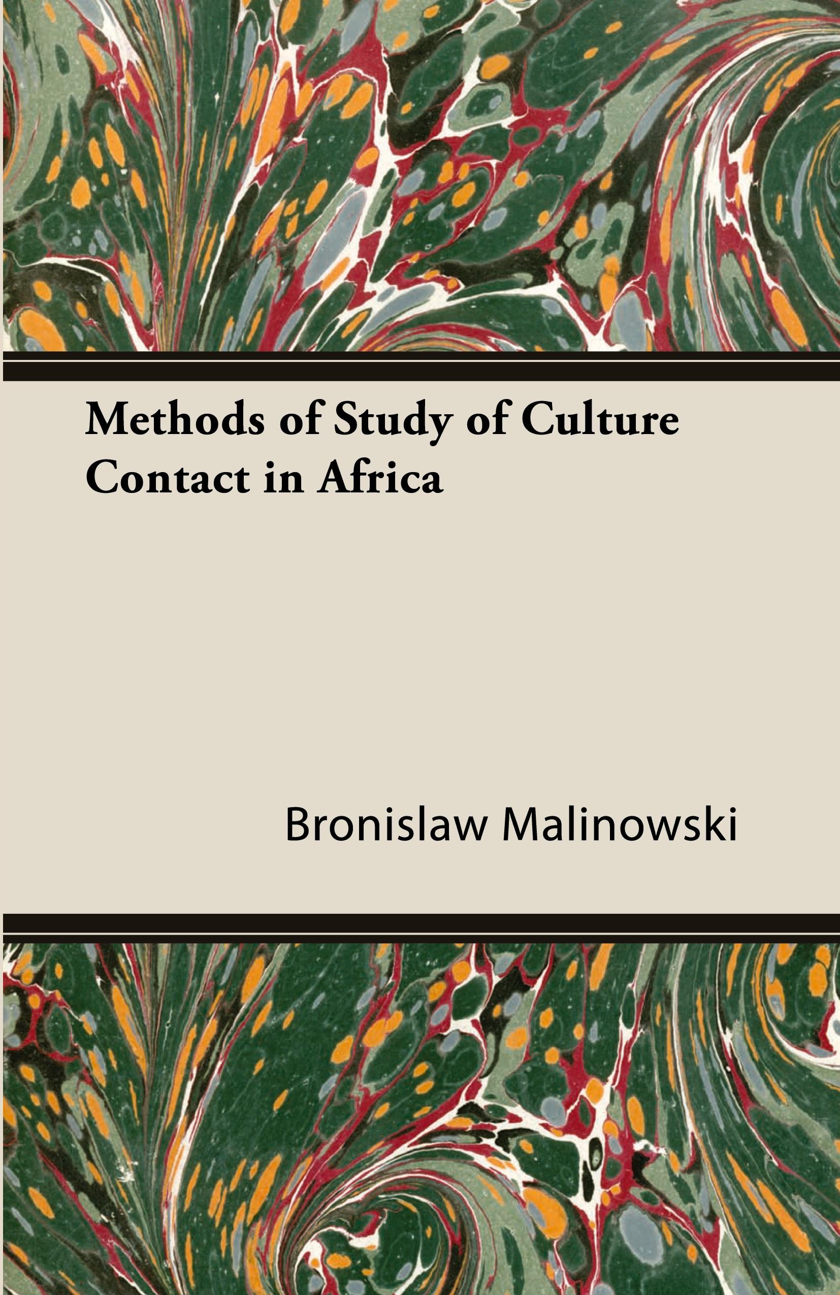 Vorderes Coverbild Methods of Study of Culture Contact in Africa
