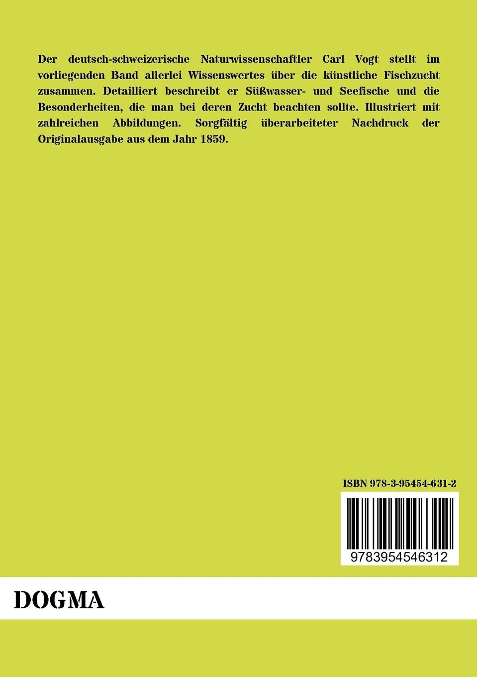 Rückseitencover Die künstliche Fischzucht