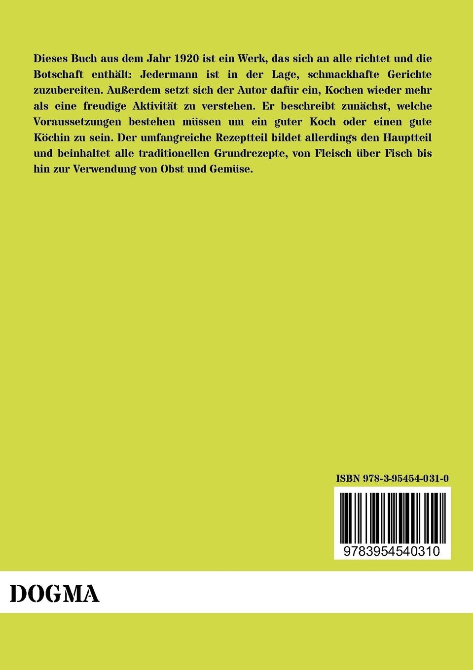 Rückseitencover Das Kochbuch für alle