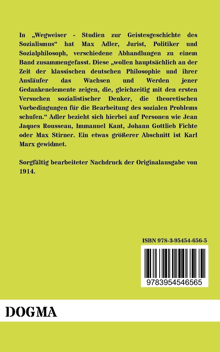 Rückseitencover Wegweiser - Studien zur Geistesgeschichte des Sozialismus