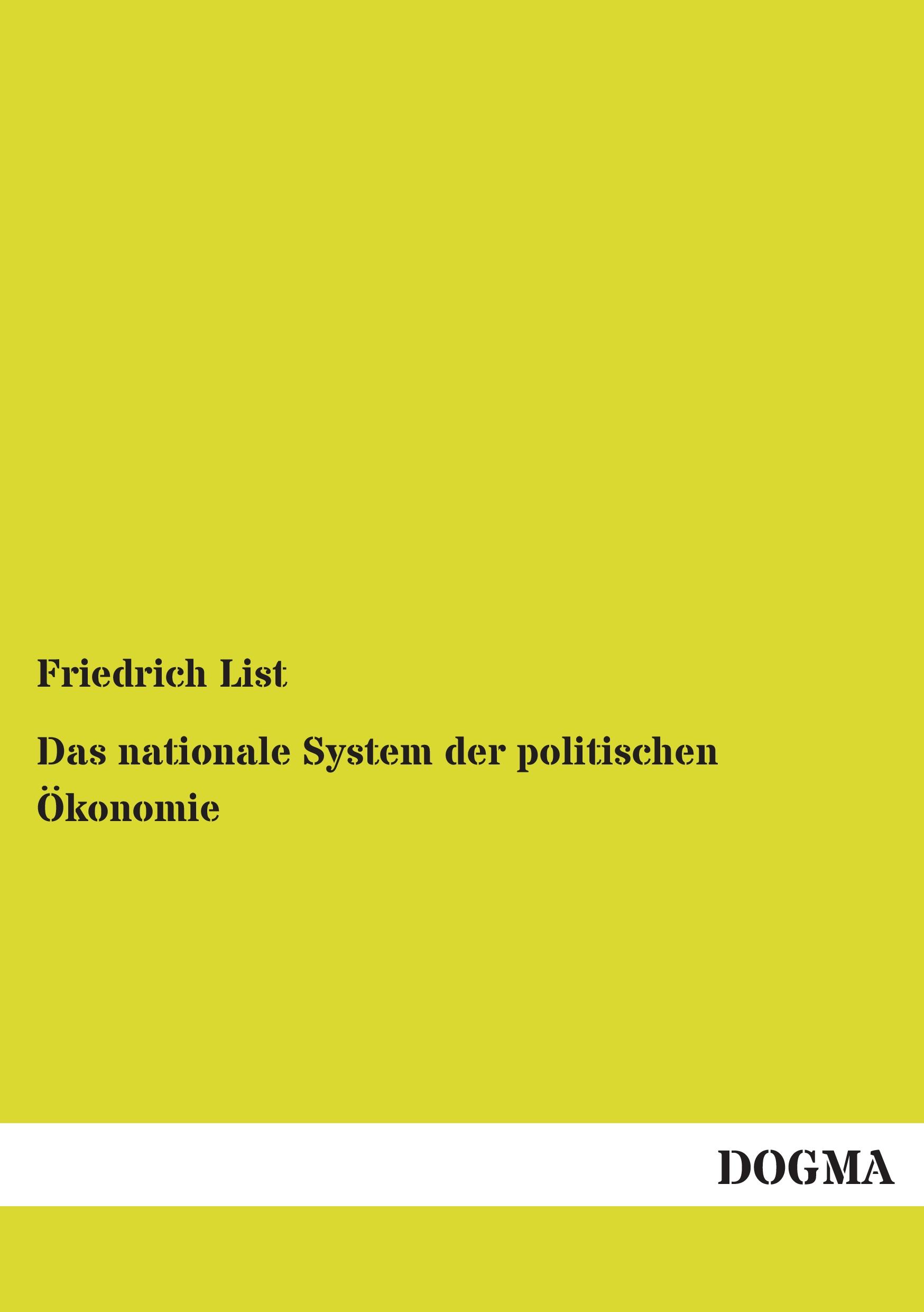 Vorderes Coverbild Das nationale System der politischen Ökonomie